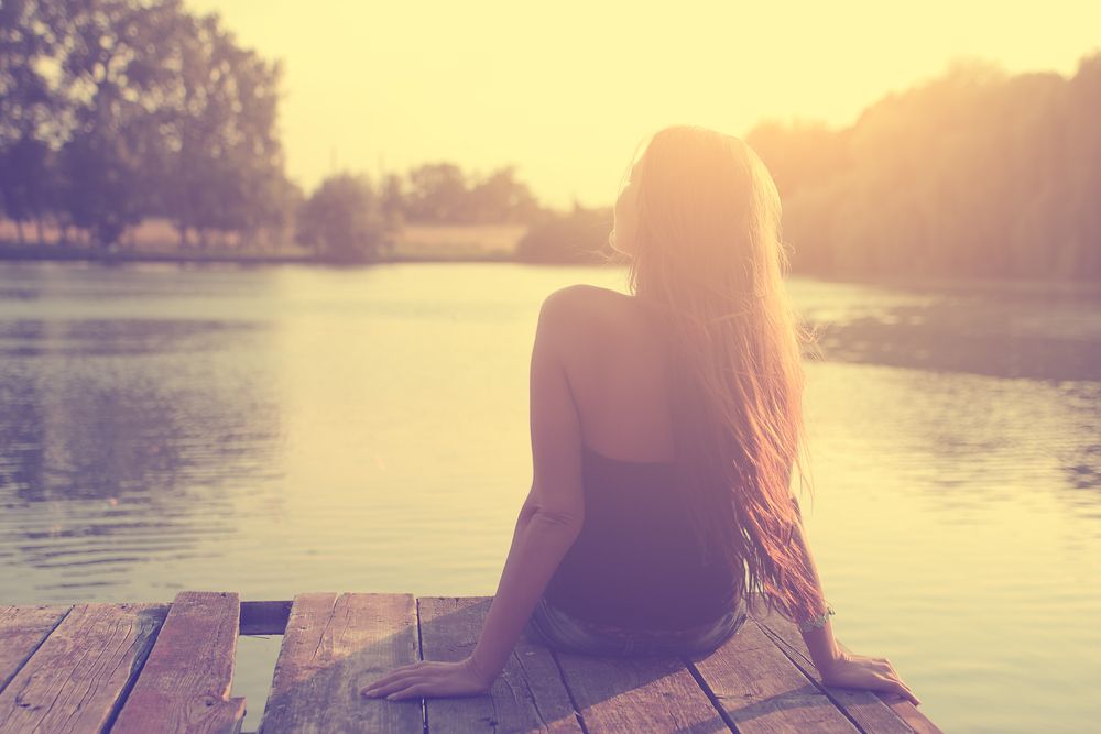 Girl on dock